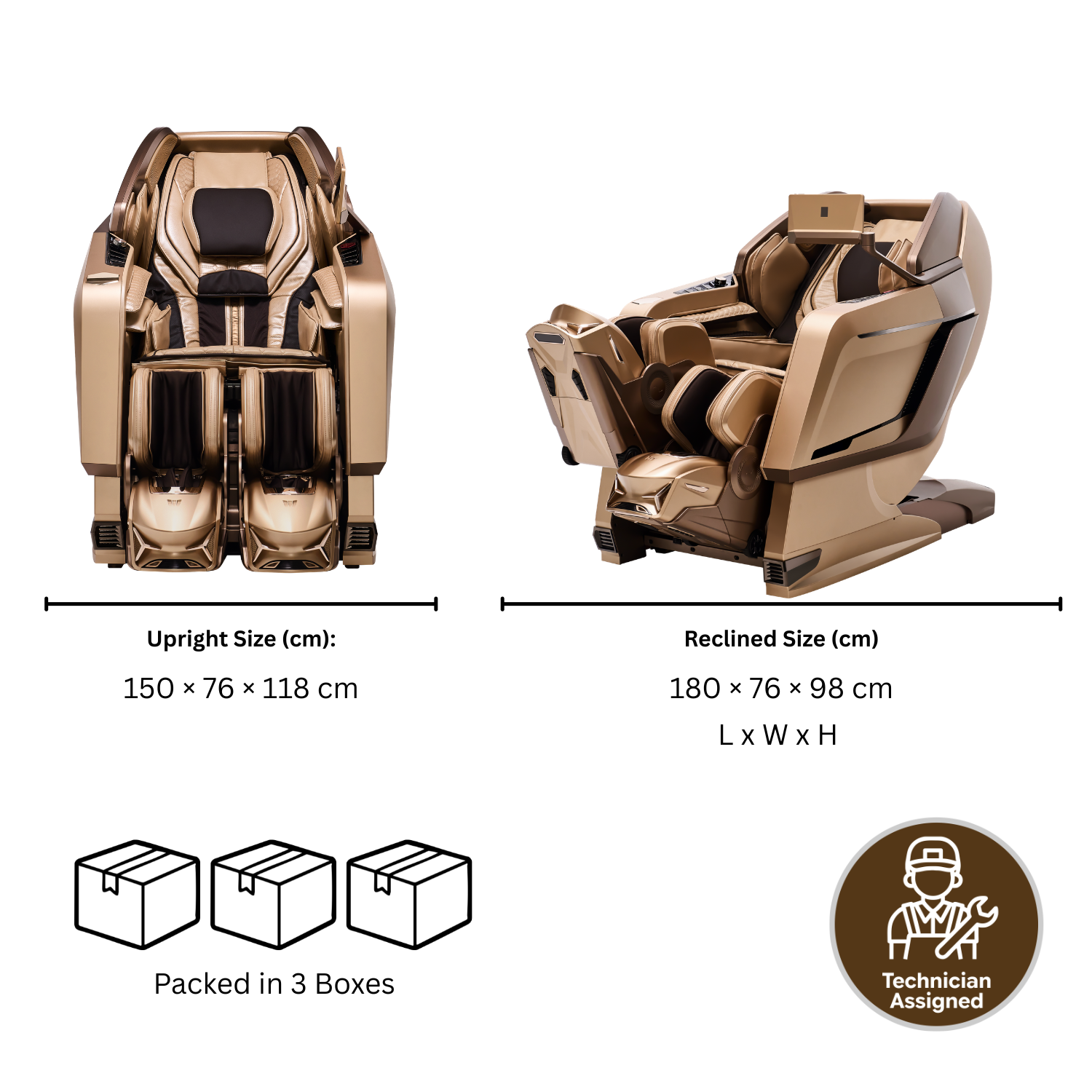 R-VELOR Premium 4D Rovo Walking Massage Chair