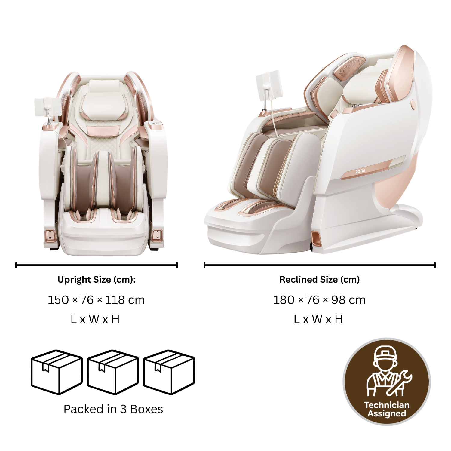 R-ZENORA 3D Luxury Full Body Massage Chair